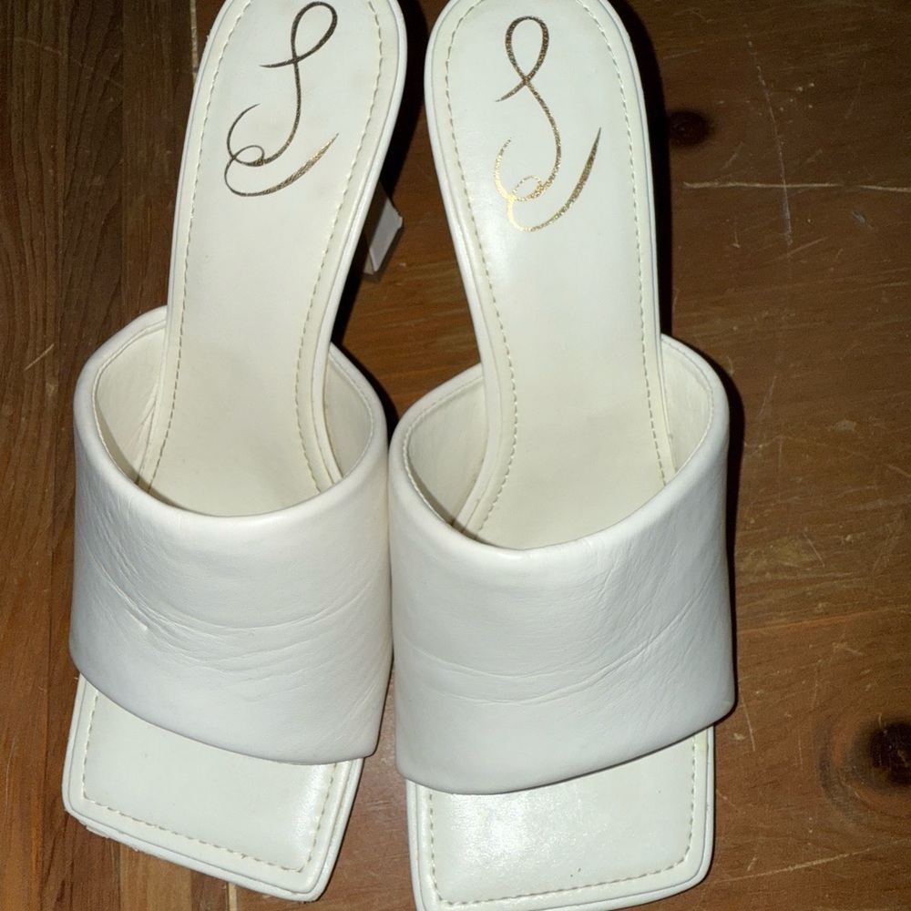 Sam Edelman White Women's Heeled Mules